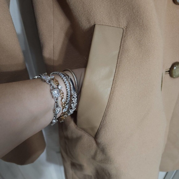 Cabi Womens Coat Heritage Camel Brown Longline Double Breasted Trench Jacket M - Picture 7 of 14